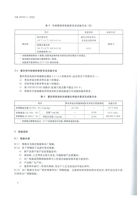 GB 29743-2022 机动车冷却液 第1部分：燃油汽车发动机冷却液(图12)