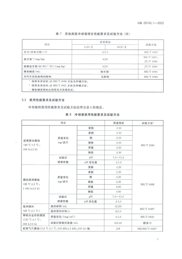 GB 29743-2022 机动车冷却液 第1部分：燃油汽车发动机冷却液(图11)